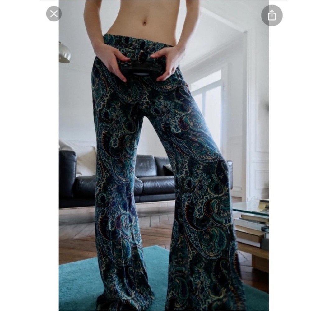 Zara Paisley Trousers Size L - Picture 14 of 17
